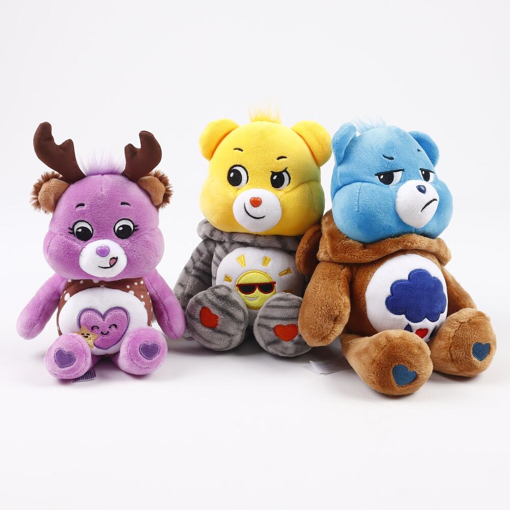 Mixed Lot of 3 Care Bears Hoodie Friends Sweet Deer Costumes Small Plush Toys